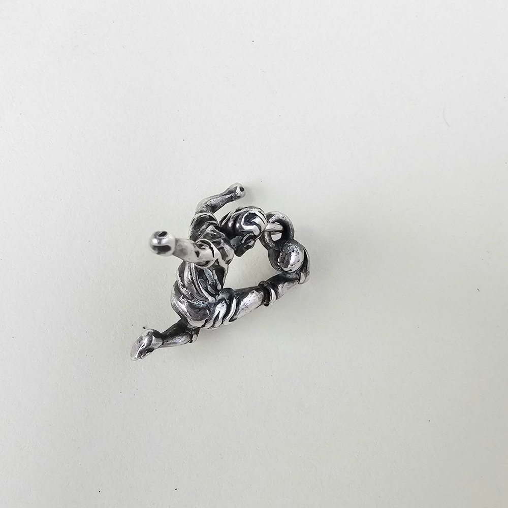 Sterling Silver Soccer Pkayer Pendant